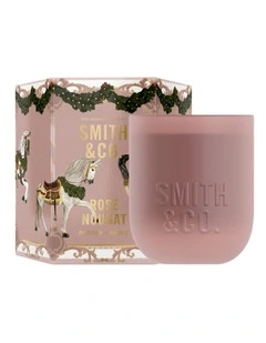 Smith & Co Festive Rose Nougat Candle 80g