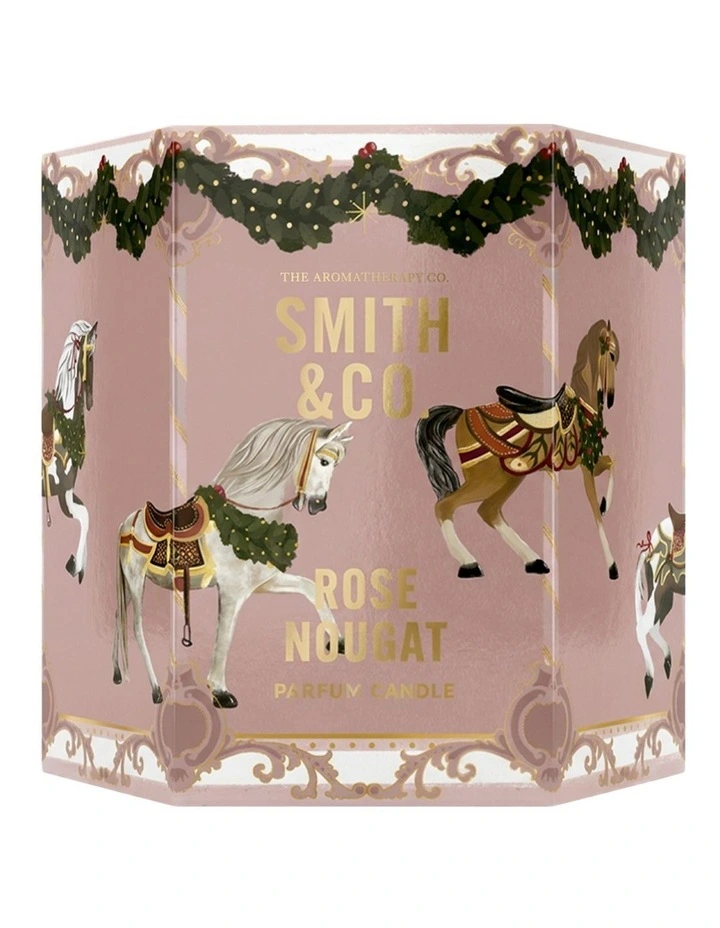 Smith & Co Festive Rose Nougat Candle 80g image 2
