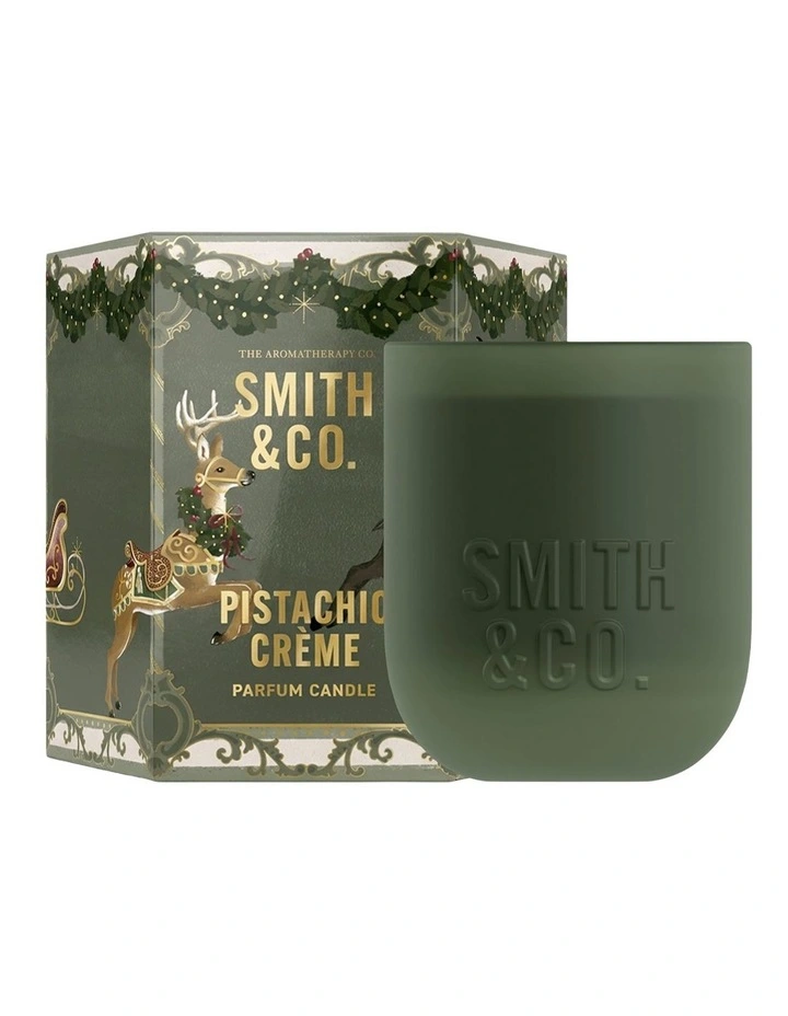 Smith & Co Festive Pistachio Creme Candle 80g image 1