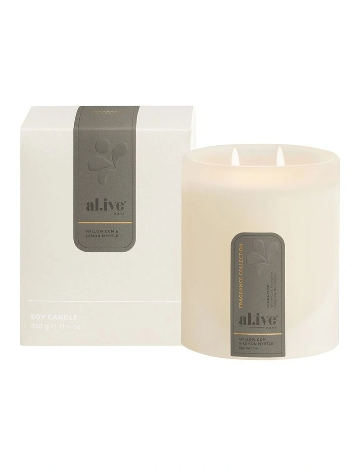 Soy Candle - Willow Gum & Lemon Myrtle 330g image 1