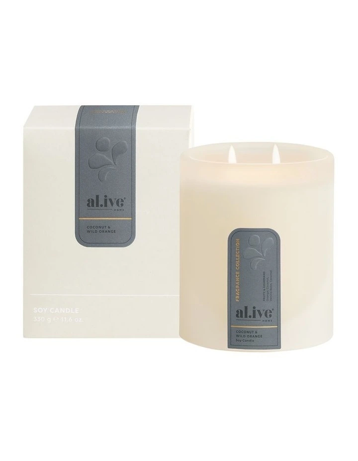 Soy Candle in Coconut & Wild Orange 330g image 1