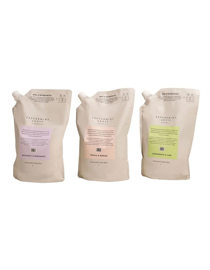 Patchouli & Bergamot - Hand & Body Wash Refill 1L image 2