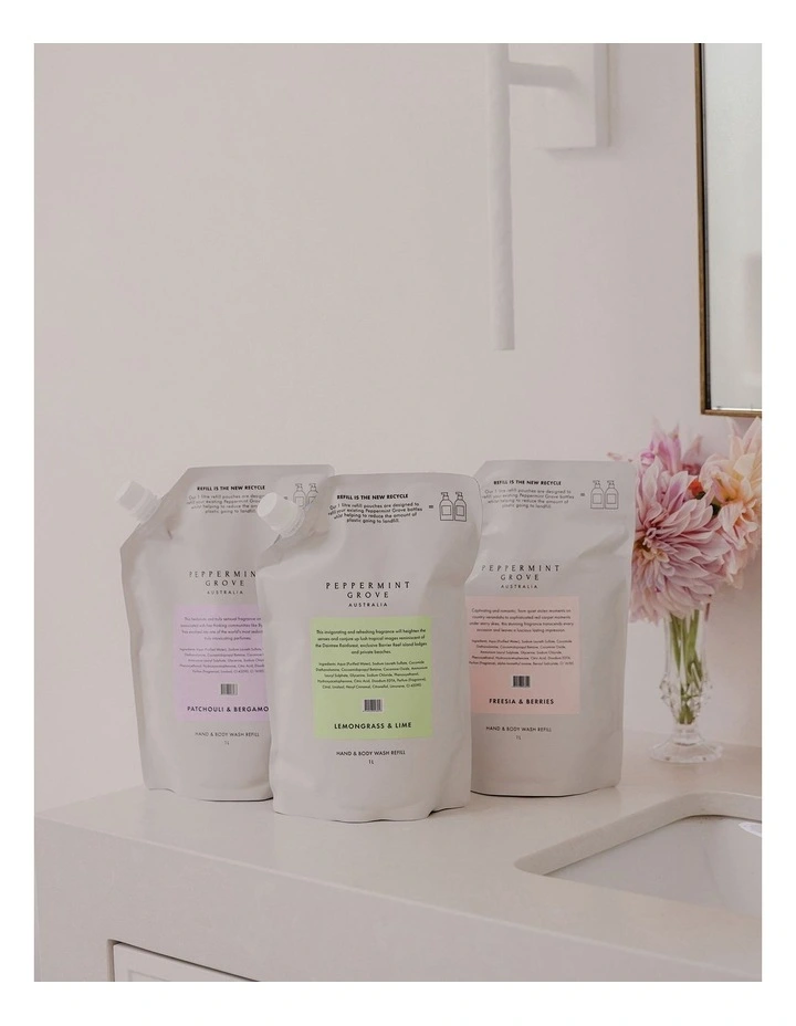 Patchouli & Bergamot - Hand & Body Wash Refill 1L image 3