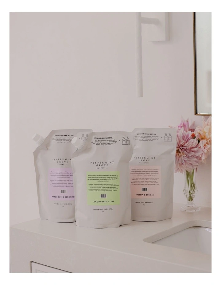Patchouli & Bergamot - Hand & Body Wash Refill 1L image 3