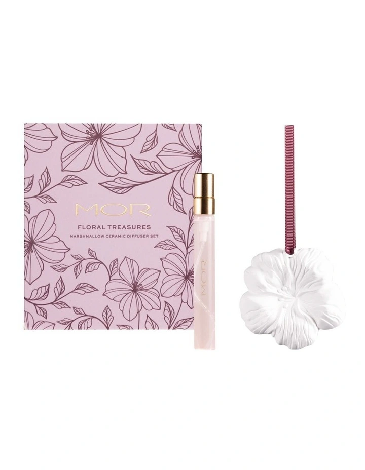 Floral Treasures Marshmallow Ceramic Diffuser Set image 1