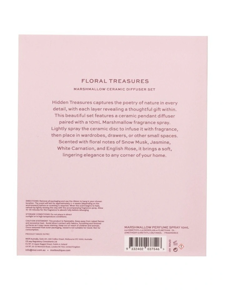 Floral Treasures Marshmallow Ceramic Diffuser Set image 4