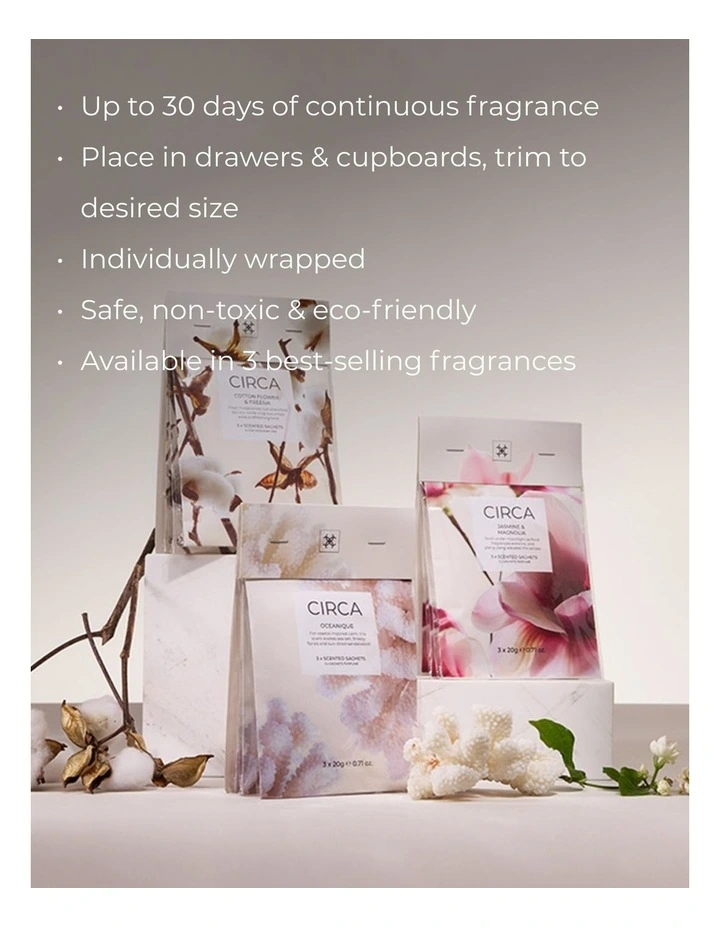 Cotton Flower & Freesia Scented Sachet 3 x 20g image 3