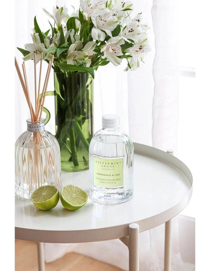 Lemongrass & Lime Fragrance Diffuser Refill 500ml image 2