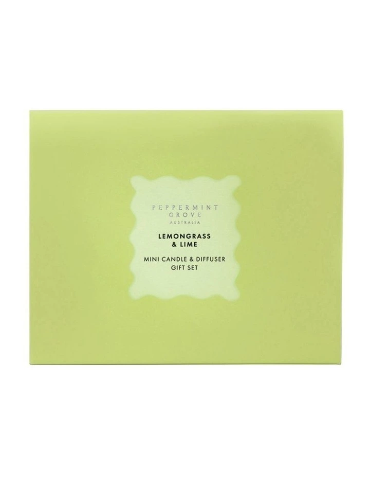 Lemongrass & Lime Mini Candle & Diffuser Gift Set image 1