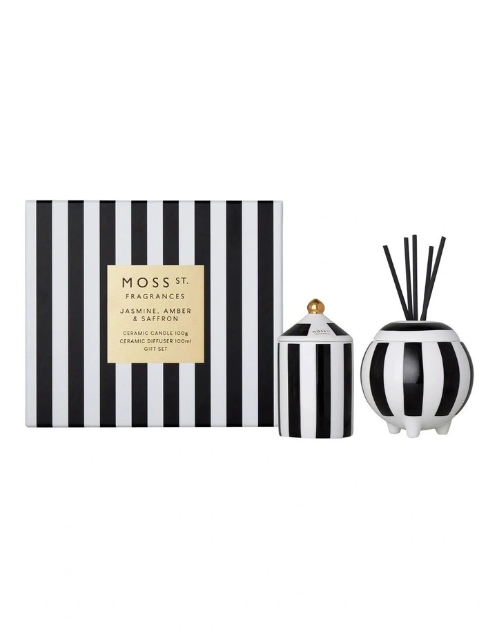 Jasmine, Amber & Saffron Mini Candle & Diffuser Gift Set image 1