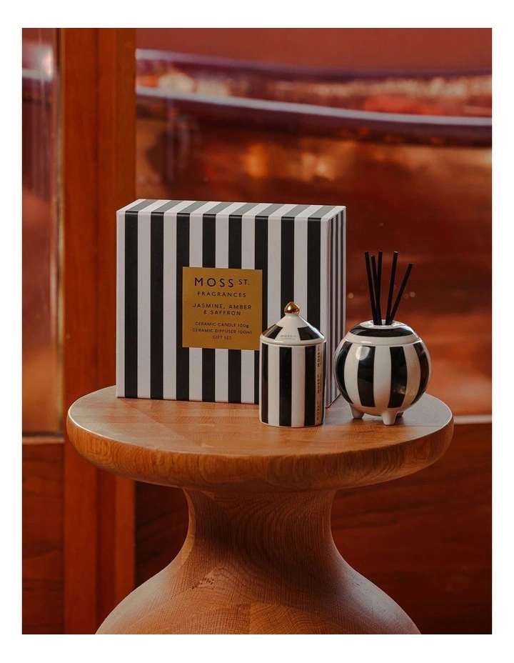 Jasmine, Amber & Saffron Mini Candle & Diffuser Gift Set image 3