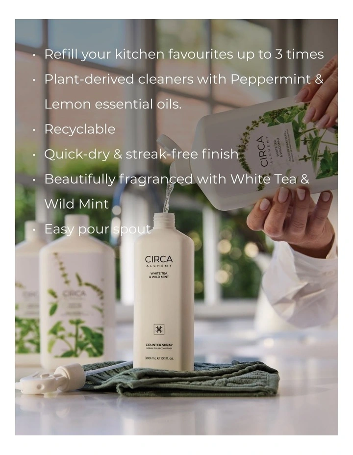 Alchemy White Tea & Wild Mint Counter Spray Refill 1000mL image 3
