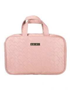 Malta Woven Hanging Fold-Out Bag in Rose