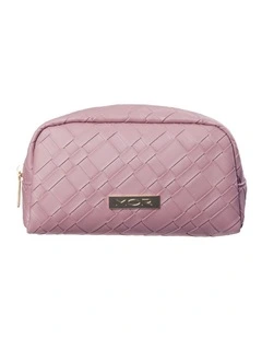 Capri Beauty Pouch in Woven Rose
