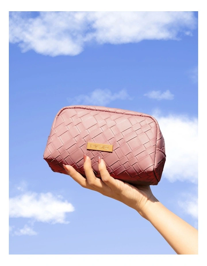 Capri Beauty Pouch in Woven Rose image 2
