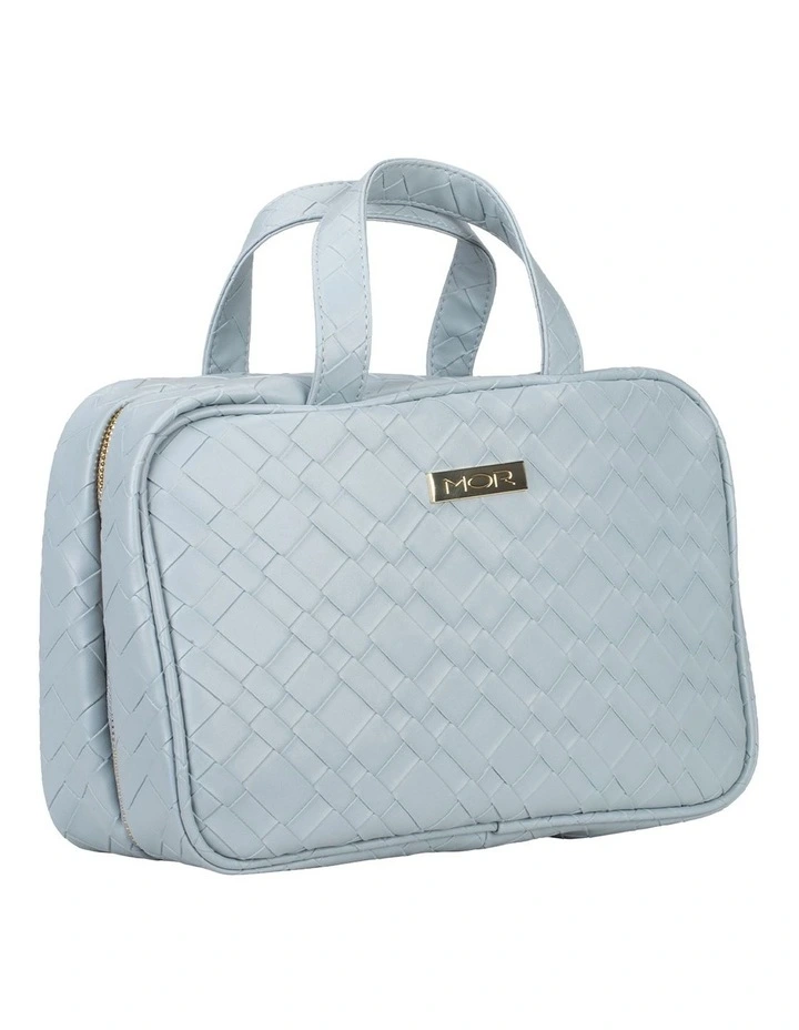 Destination Style Malta Hanging Fold-Out Bag in Woven Blue image 3