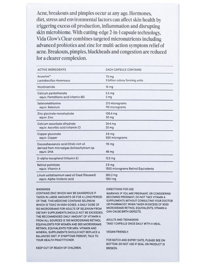 Clear Dietary Supplement 30 Capsules image 7