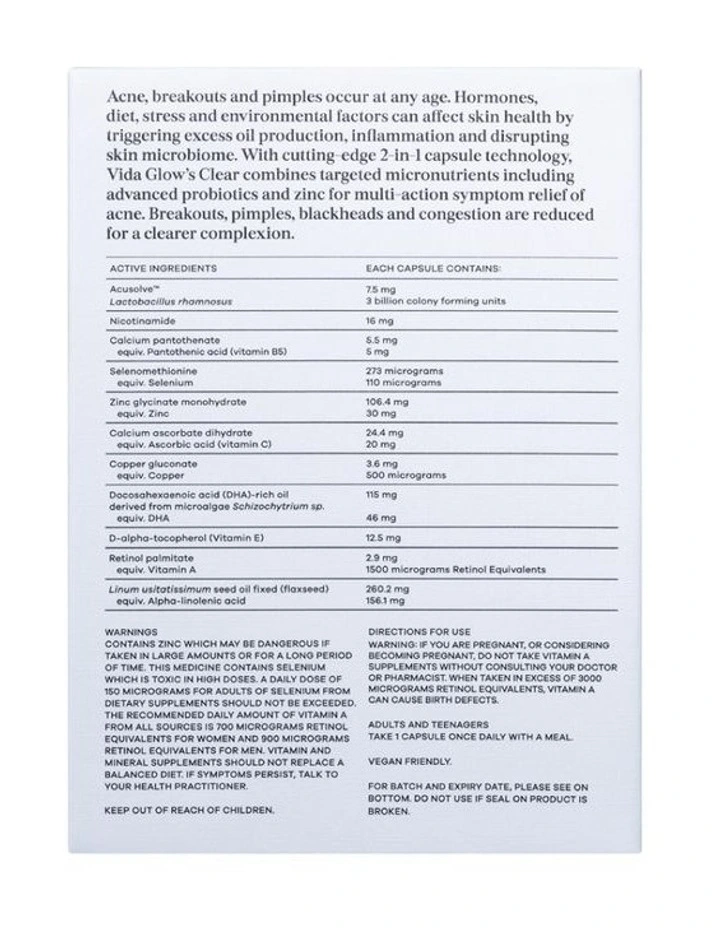 Clear Dietary Supplement 30 Capsules image 7