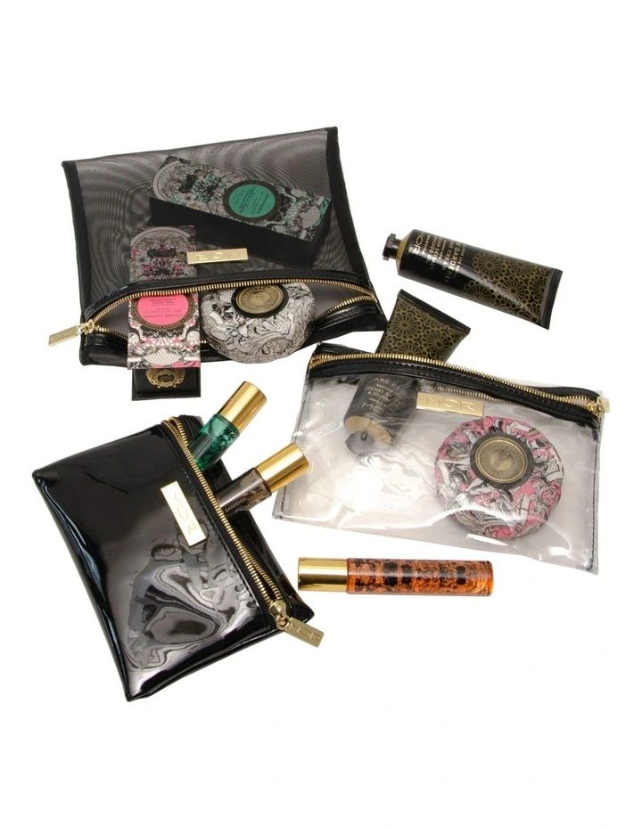 Destination Style Melbourne Cosmetic Purse Trio in Black/White image 2