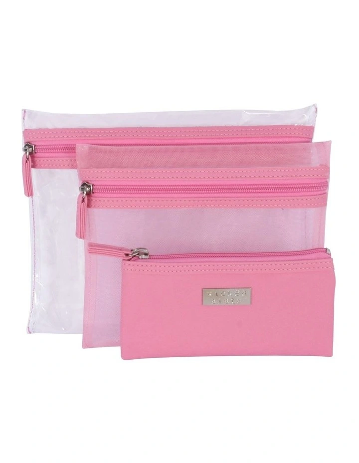 Jenna Trio Purse in Peony Pink image 1