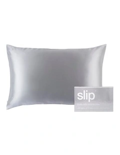 Pure Silk Queen Pillowcase in Silver