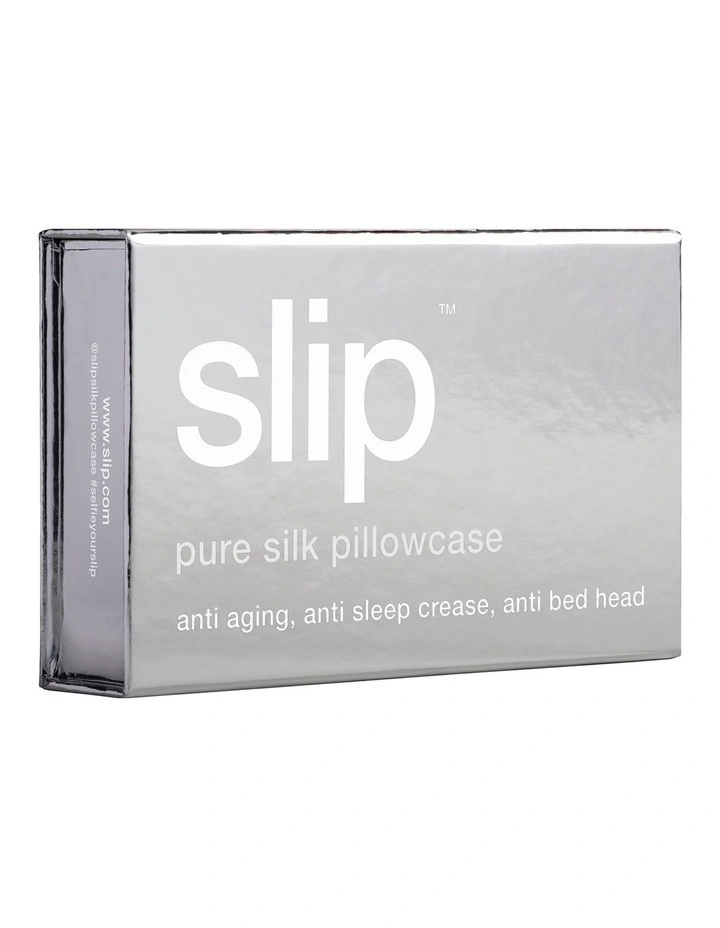 Pure Silk Queen Pillowcase in Silver image 6
