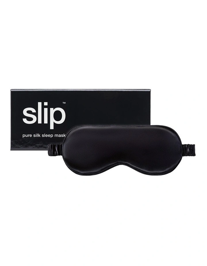 Pure Silk Sleep Mask in Black image 1