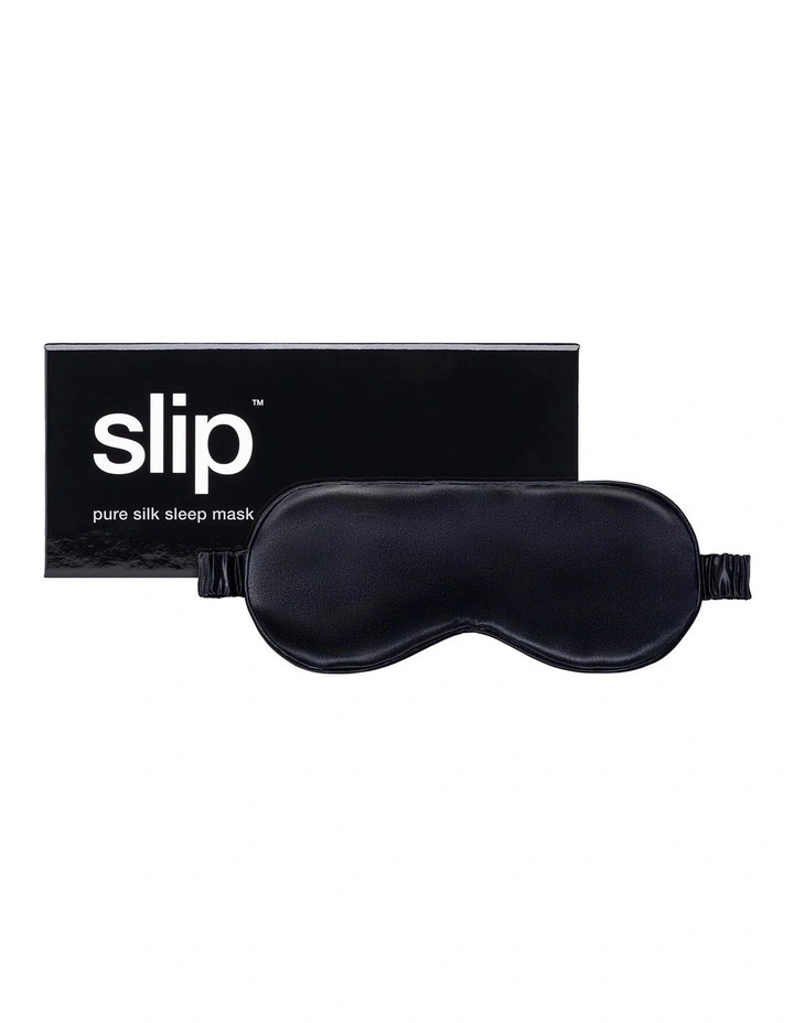 Pure Silk Sleep Mask in Black image 1