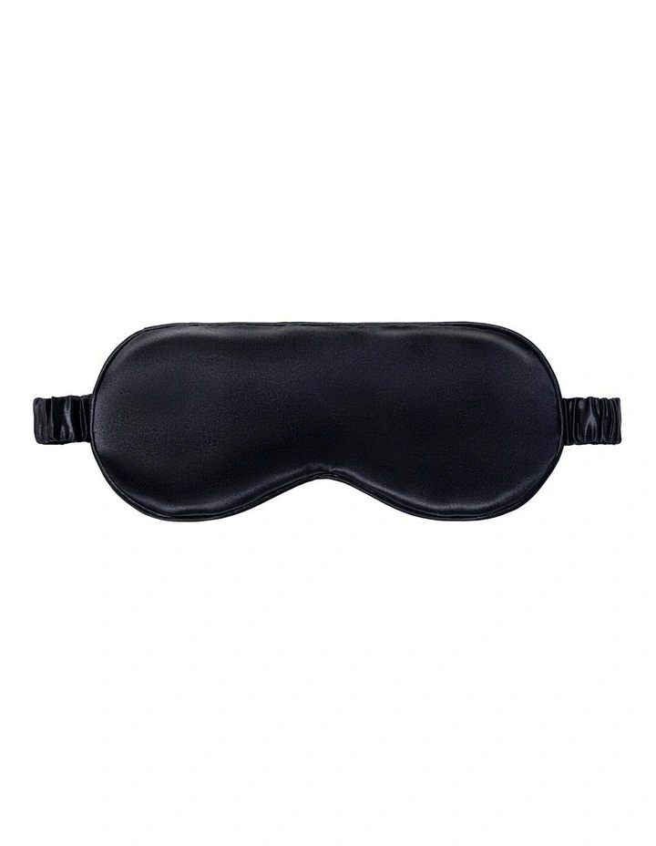 Pure Silk Sleep Mask in Black image 2