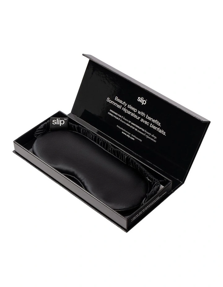 Pure Silk Sleep Mask in Black image 5