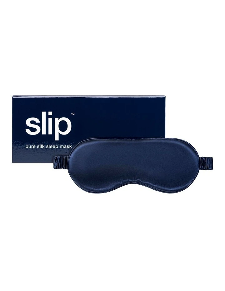 Pure Silk Sleep Mask in Navy image 1