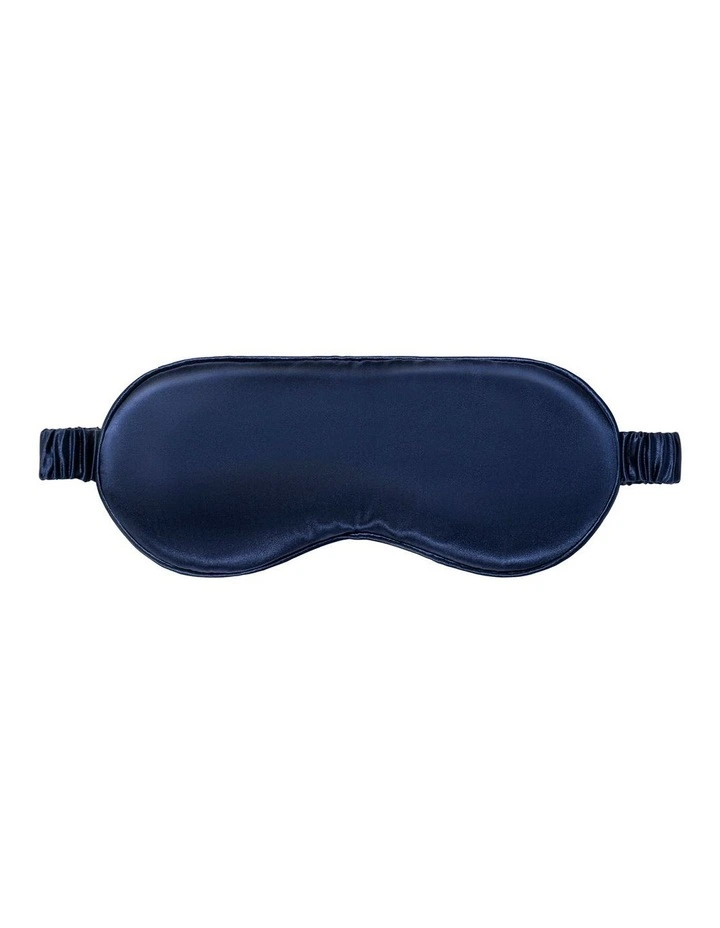 Pure Silk Sleep Mask in Navy image 2