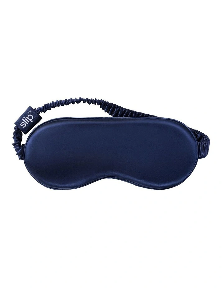 Pure Silk Sleep Mask in Navy image 3