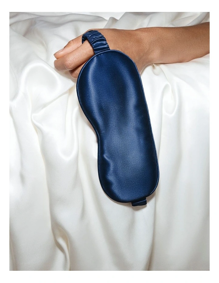 Pure Silk Sleep Mask in Navy image 3