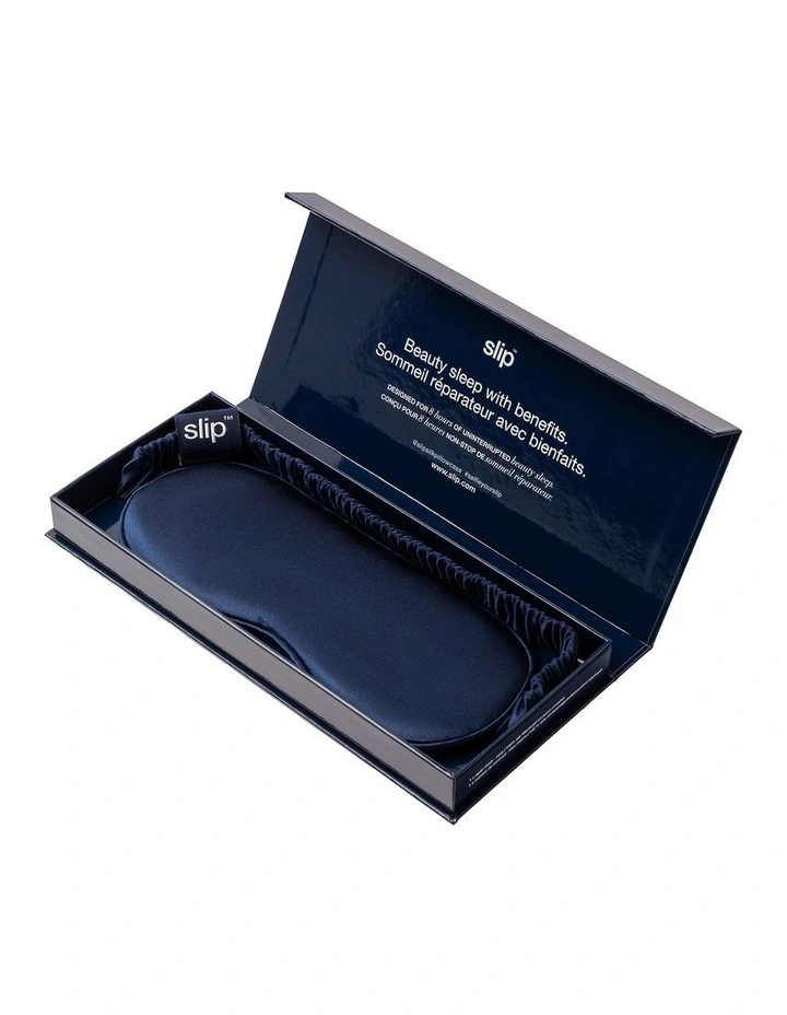 Pure Silk Sleep Mask in Navy image 5