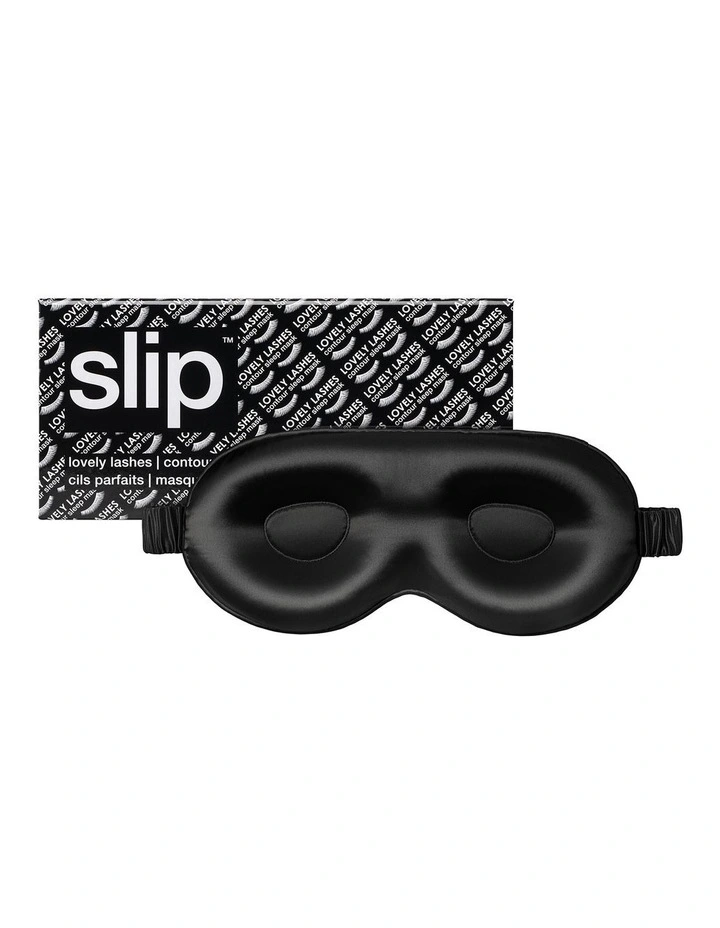 Pure Silk Contour Sleep Mask in Black image 1