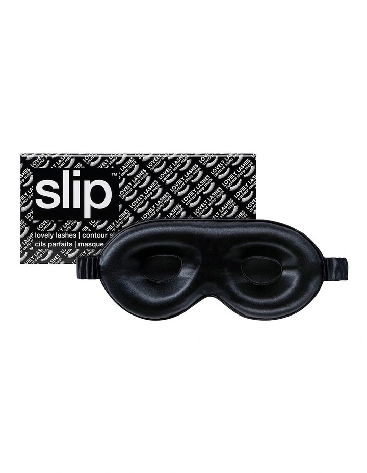 Pure Silk Contour Sleep Mask in Black image 1
