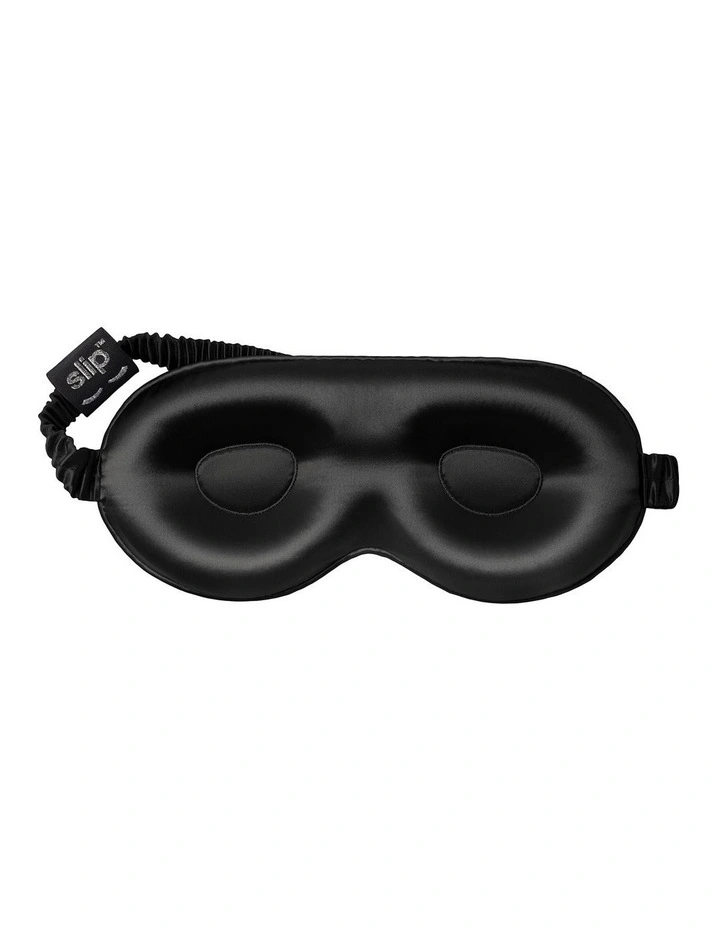 Pure Silk Contour Sleep Mask in Black image 2