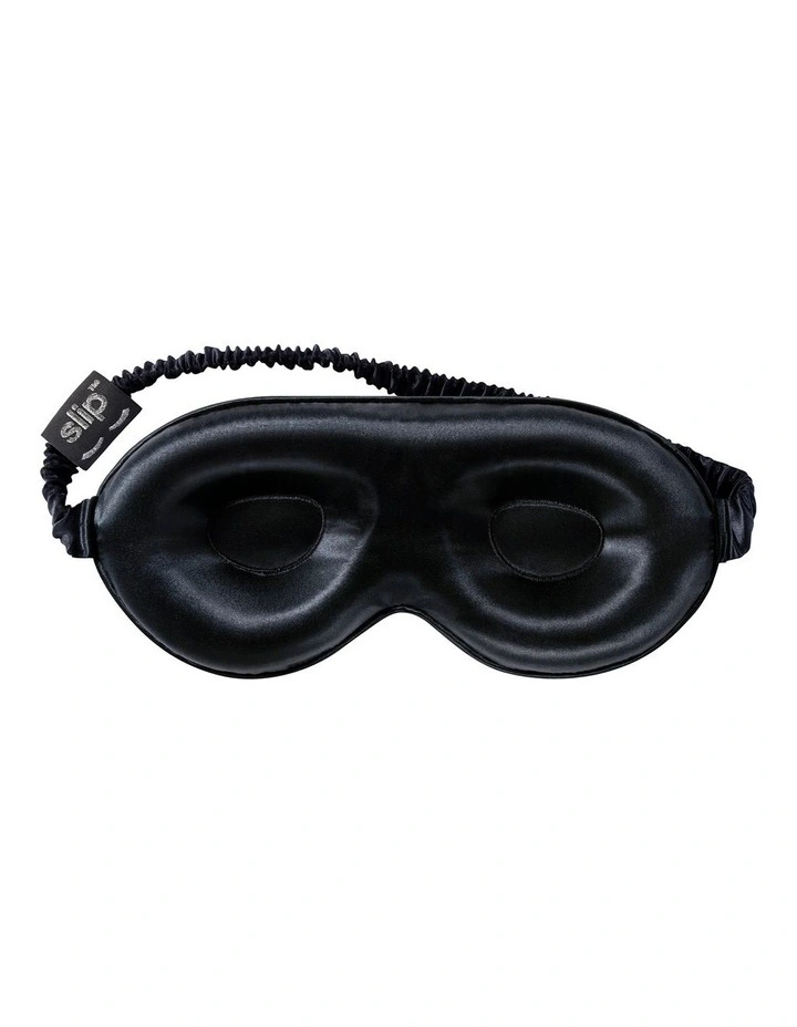 Pure Silk Contour Sleep Mask in Black image 2