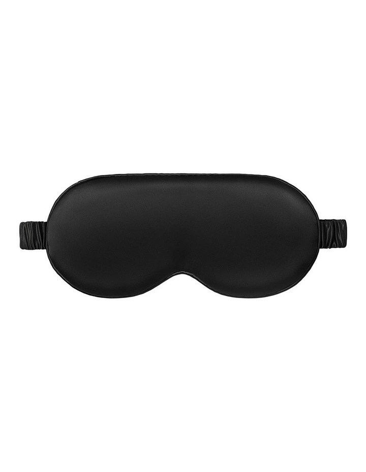 Pure Silk Contour Sleep Mask in Black image 3