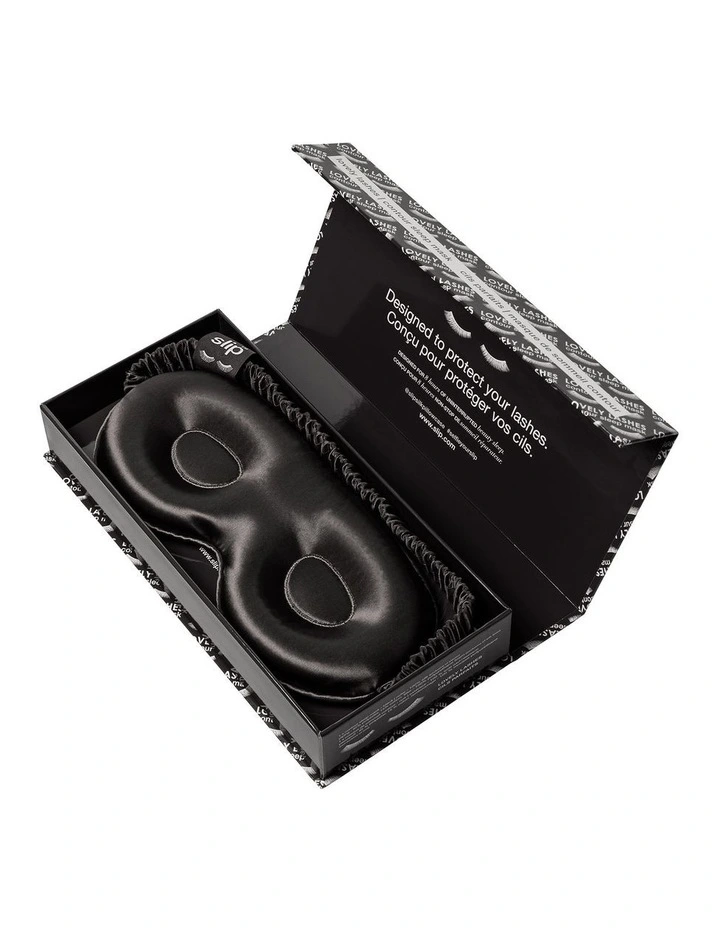 Pure Silk Contour Sleep Mask in Black image 5