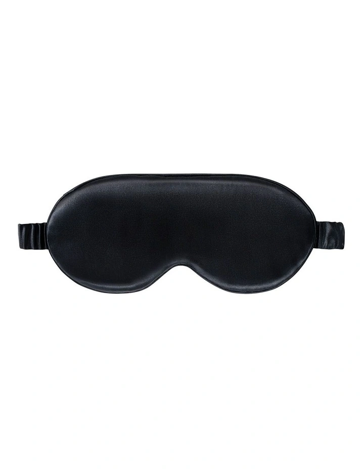 Pure Silk Contour Sleep Mask in Black image 5
