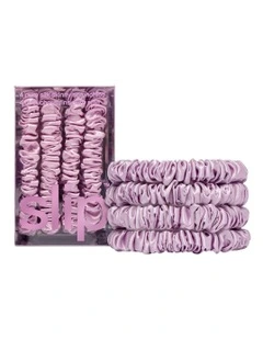 Pure Silk Skinny Scrunchies in Wildflower