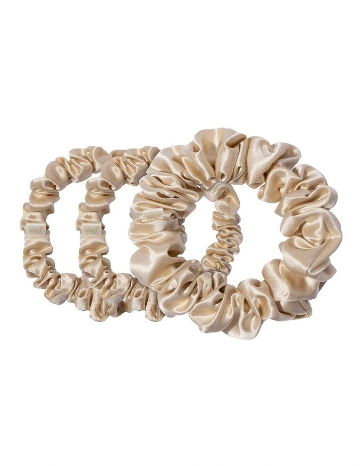 Pure Silk Back To Basics Scrunchies Set of 3 in Blonde image 2