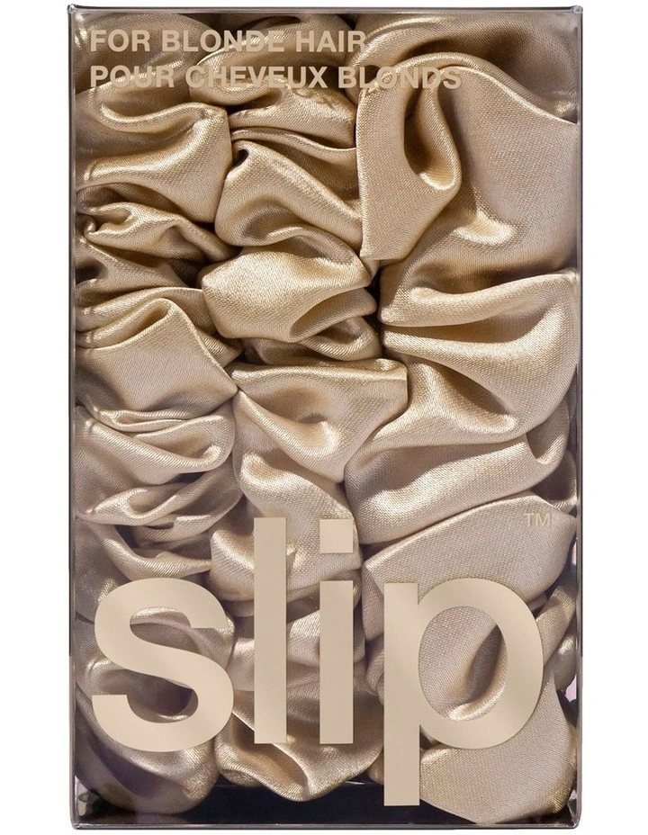Pure Silk Back To Basics Scrunchies Set of 3 in Blonde image 3