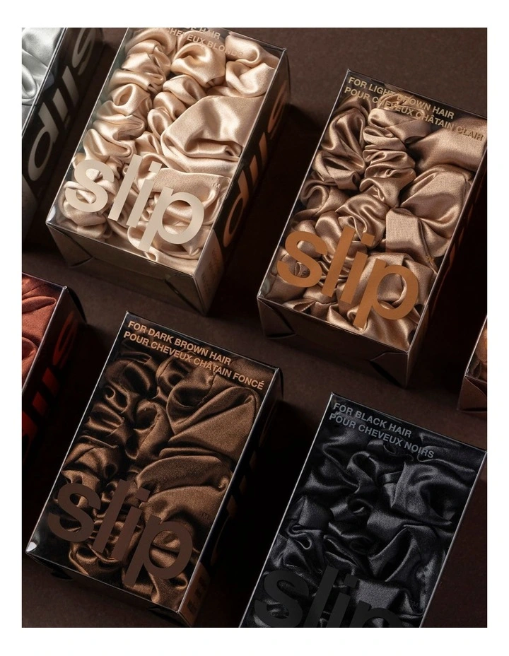 Pure Silk Back To Basics Scrunchies Set of 3 in Blonde image 5