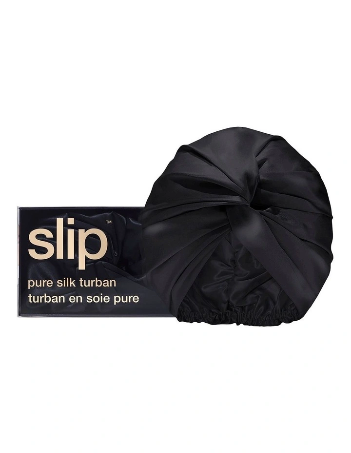 Pure Silk Turban in Black image 1
