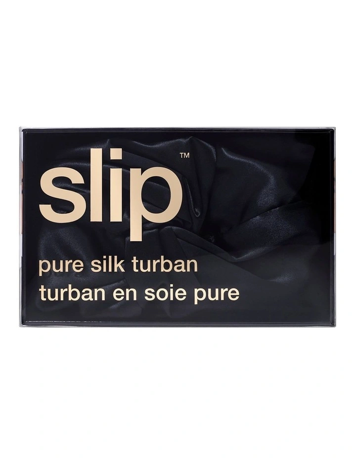 Pure Silk Turban in Black image 4