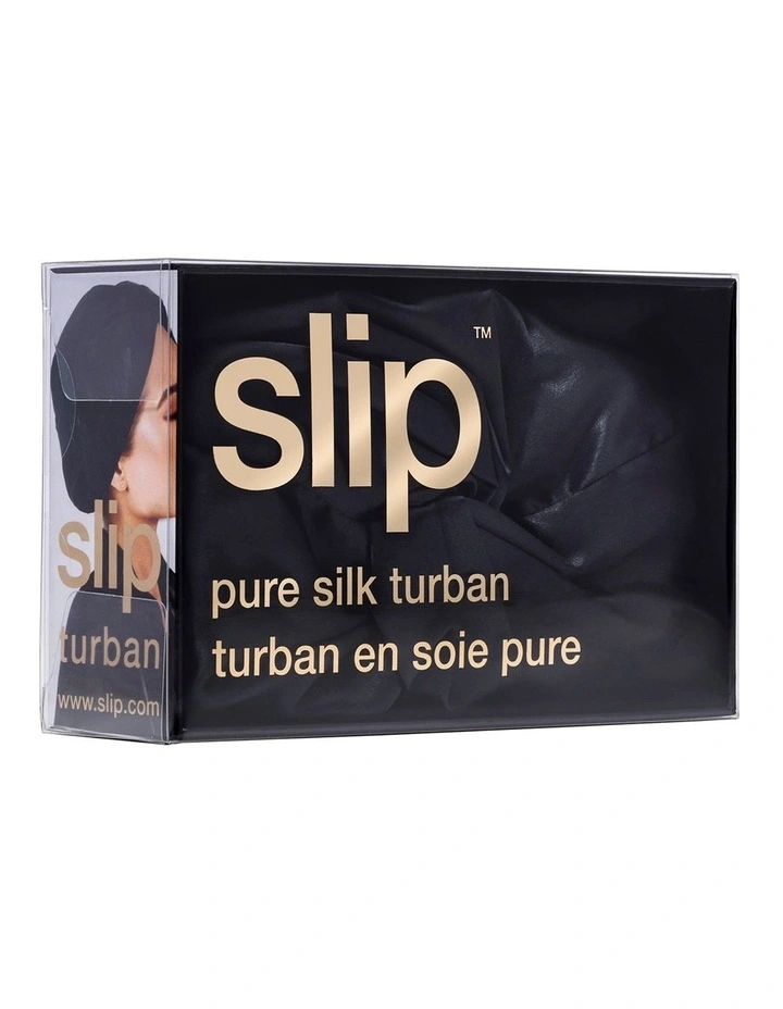 Pure Silk Turban in Black image 5