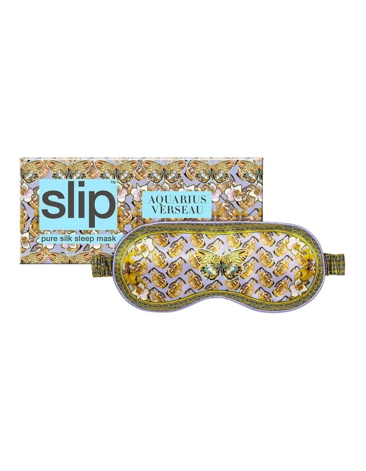 Pure Silk Sleep Mask in Zodiac Aquarius image 1